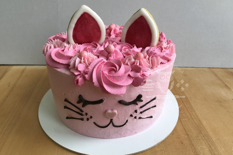 Торт для дівчинки на день народження "Котик" | Торт на замовлення