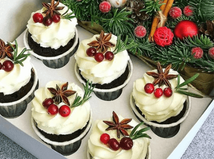 Капкейки на новорічний корпоратив | Торт на замовлення у Львові